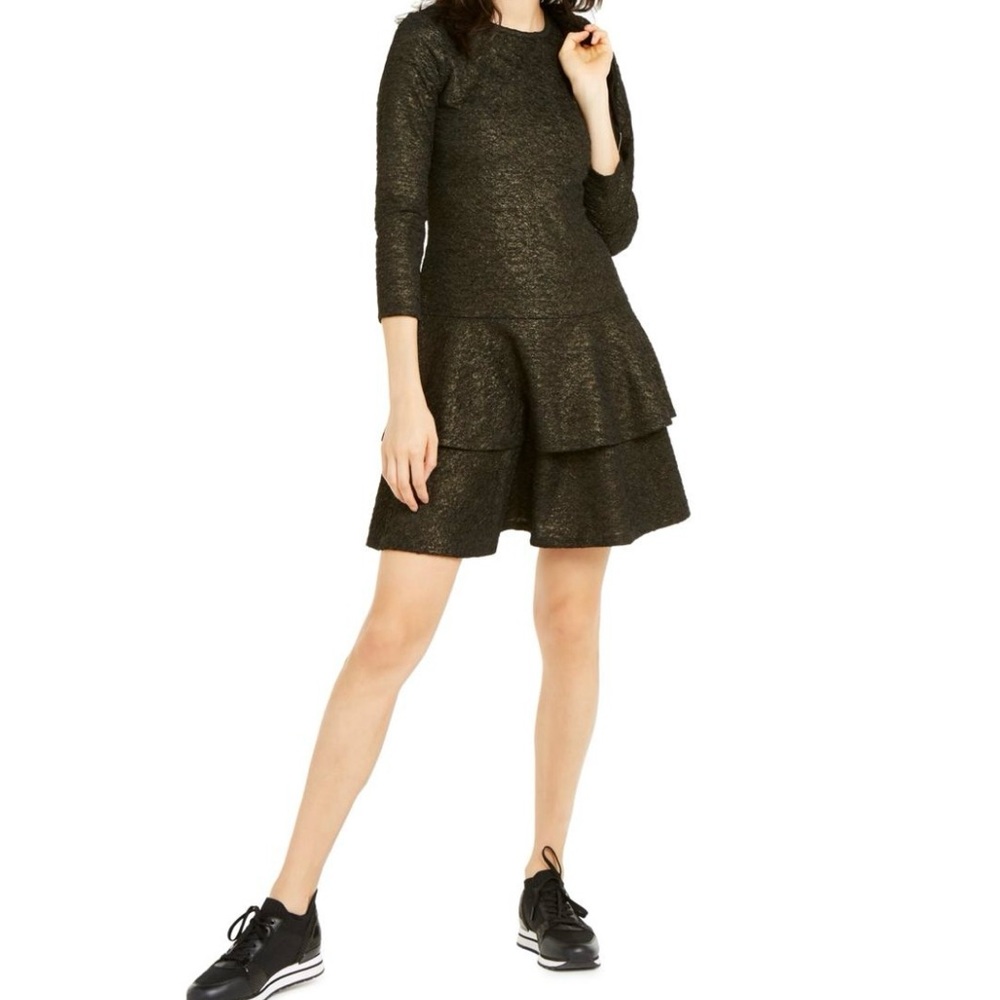 Michael Kors Gold Metallic Mini Dress